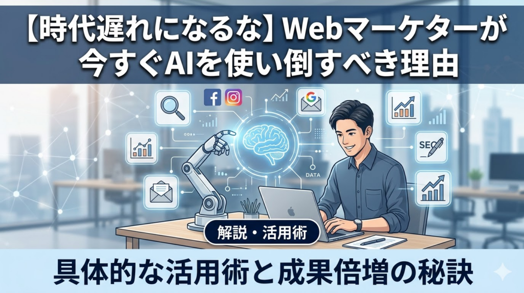 【時代遅れになるな】Webマーケターが今すぐ「AI」を使い倒すべき理由と具体的な活用術