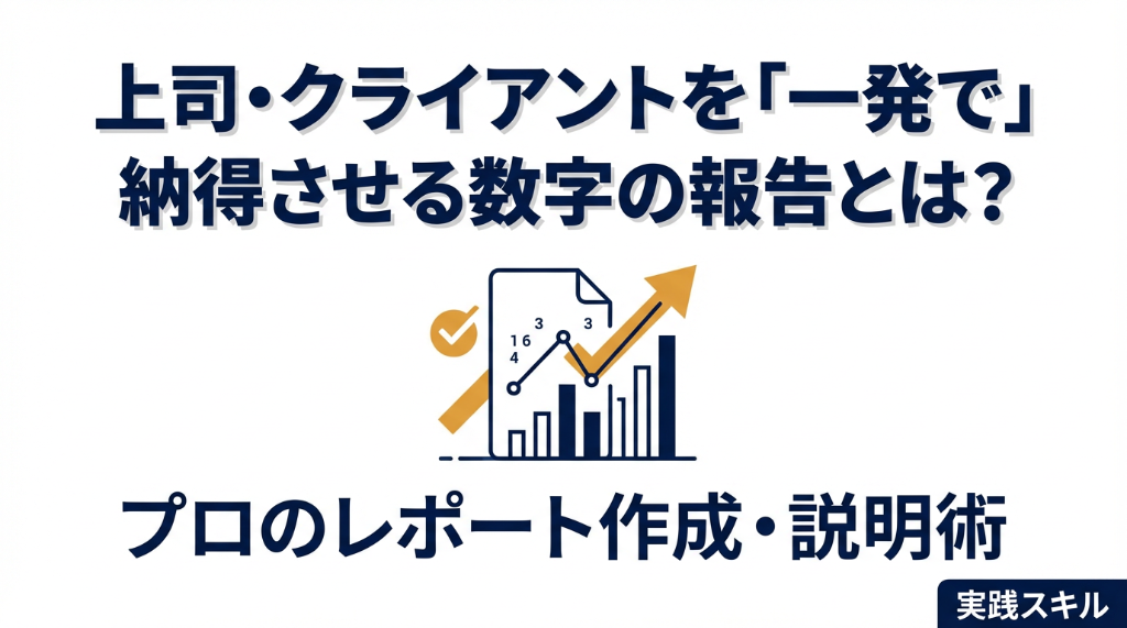 上司・クライアントを「一発で」納得させる数字の報告とは？プロのレポート作成・説明術