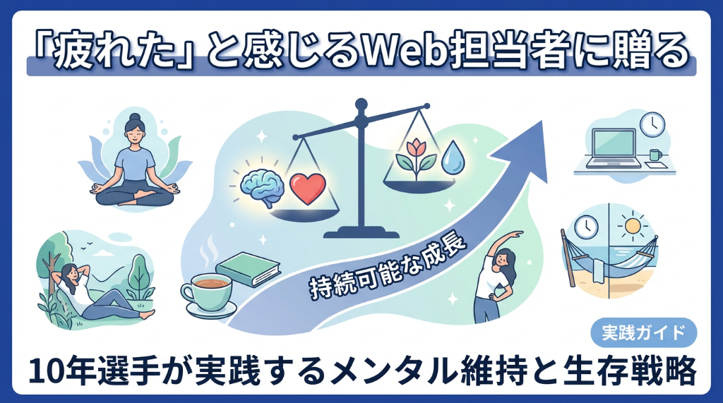 「疲れた」と感じるWeb担当者に贈る。10年選手が実践するメンタル維持と生存戦略