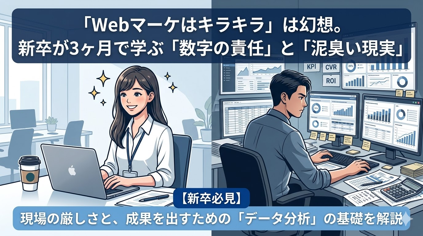 「Webマーケはキラキラ」は幻想。新卒入社の君が3ヶ月以内に叩き込まれるべき「数字の責任」と泥臭い現実