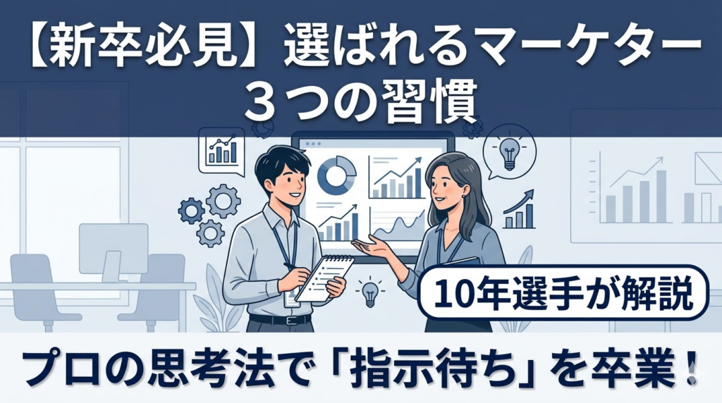 【新卒必見】1年目で「選ばれるマーケター」になるための3つの習慣。10年選手が教える、指示待ちを卒業する思考法