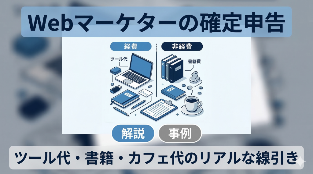 Webマーケターの確定申告、どこまで経費？ツール代・書籍・カフェ代のリアルな線引き